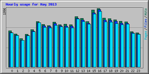 Hourly usage for May 2013