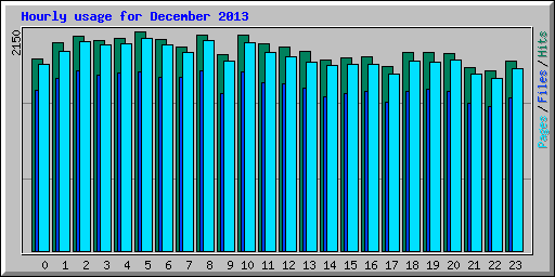 Hourly usage for December 2013