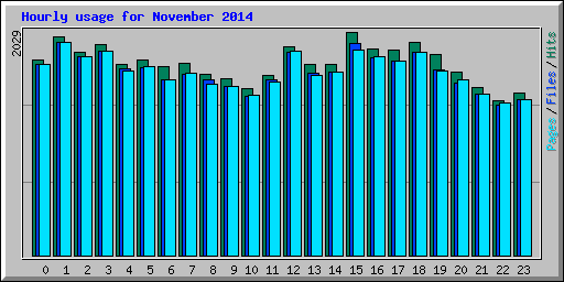 Hourly usage for November 2014